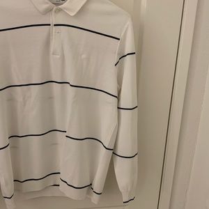 White long sleeves polo  Lacoste large slim fit